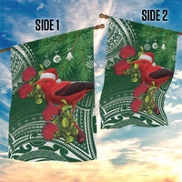 Christmas Hawaii with I'iwi Bird Garden Flag Aloha Mele Kalikimaka - Green Art