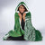 Christmas Hawaii with I'iwi Bird Hooded Blanket Aloha Mele Kalikimaka - Green Art