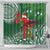 Christmas Hawaii with I'iwi Bird Shower Curtain Aloha Mele Kalikimaka - Green Art