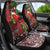 Christmas Hawaii with I'iwi Bird Car Seat Cover Aloha Mele Kalikimaka - Oxblood Art