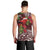 Christmas Hawaii with I'iwi Bird Men Tank Top Aloha Mele Kalikimaka - Oxblood Art