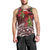 Christmas Hawaii with I'iwi Bird Men Tank Top Aloha Mele Kalikimaka - Oxblood Art