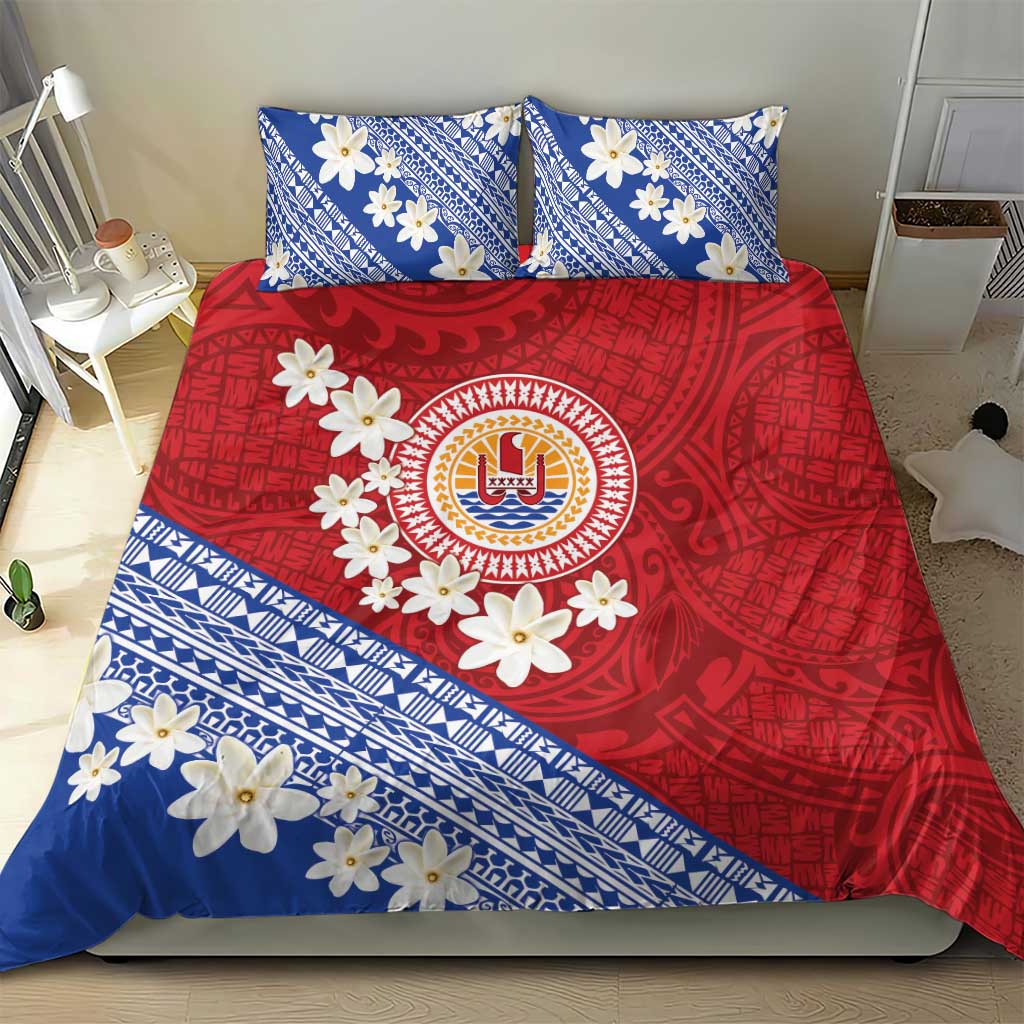 French Polynesia Bedding Set Tahitian Tiare Flowers Tribal LT9 - Polynesian Pride