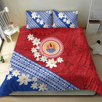 French Polynesia Bedding Set Tahitian Tiare Flowers Tribal LT9 - Polynesian Pride