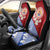 French Polynesia Car Seat Cover Tahitian Tiare Flowers Tribal