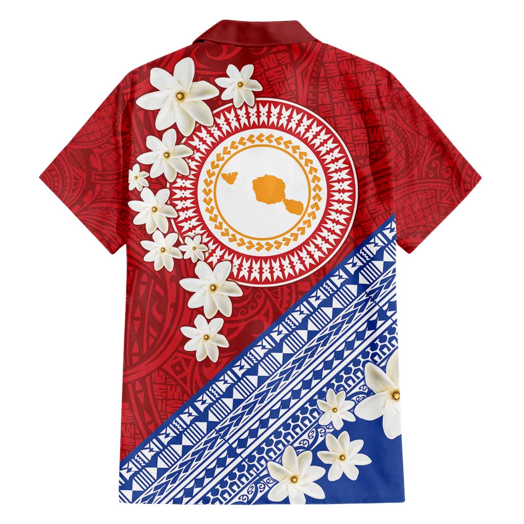 French Polynesia Family Matching Short Sleeve Bodycon Dress and Hawaiian Shirt Tahitian Tiare Flowers Tribal LT9 - Polynesian Pride