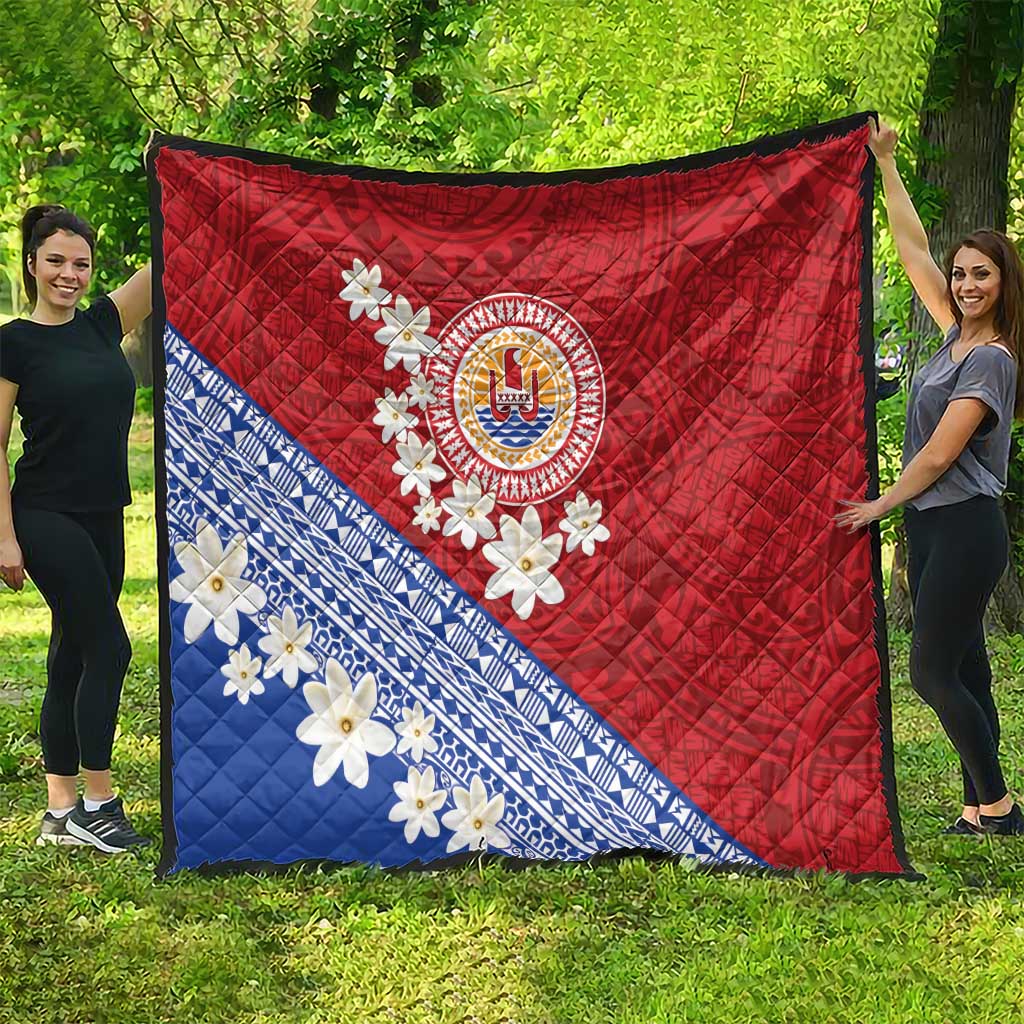 French Polynesia Quilt Tahitian Tiare Flowers Tribal LT9 - Polynesian Pride