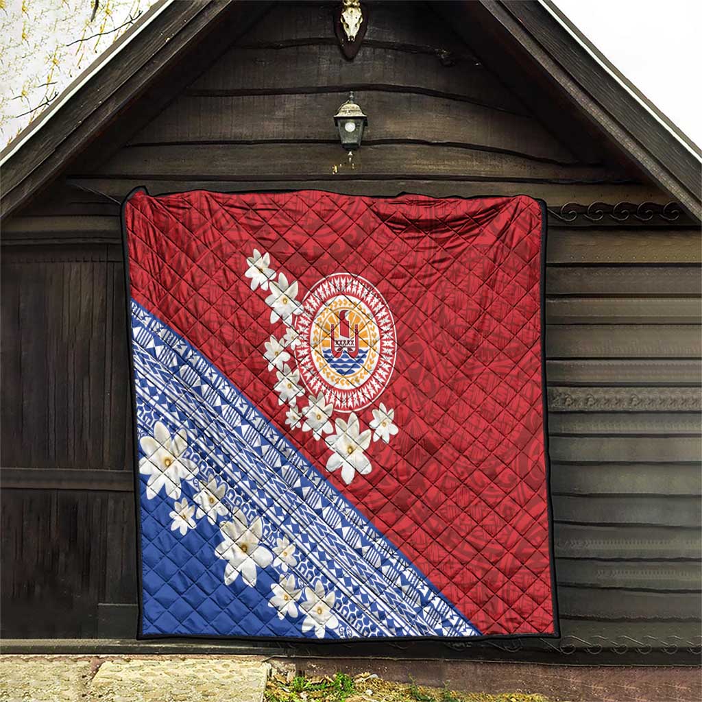 French Polynesia Quilt Tahitian Tiare Flowers Tribal LT9 - Polynesian Pride