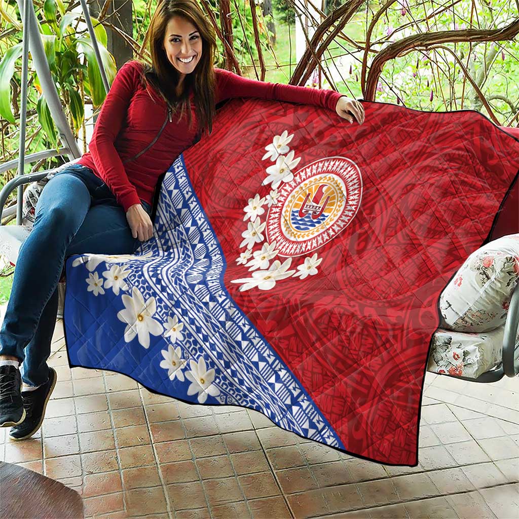 French Polynesia Quilt Tahitian Tiare Flowers Tribal LT9 - Polynesian Pride