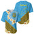 Tuvalu Plumeria Flowers Baseball Jersey Polynesian Tribal Pattern