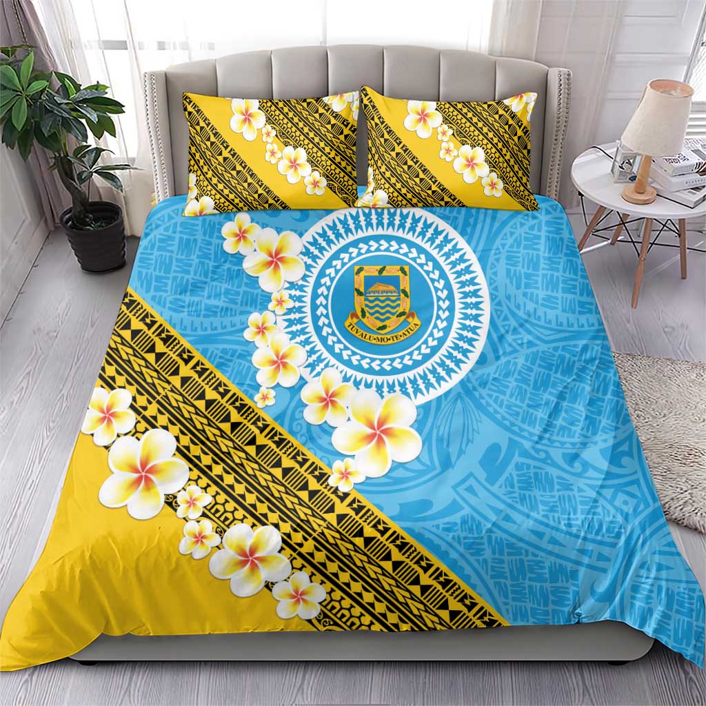 Tuvalu Plumeria Flowers Bedding Set Polynesian Tribal Pattern LT9 - Polynesian Pride