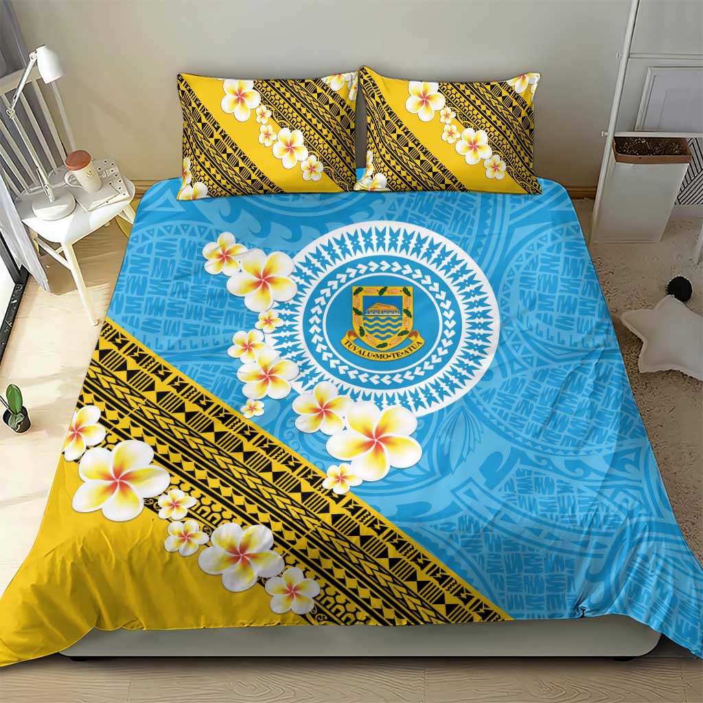 Tuvalu Plumeria Flowers Bedding Set Polynesian Tribal Pattern LT9 - Polynesian Pride