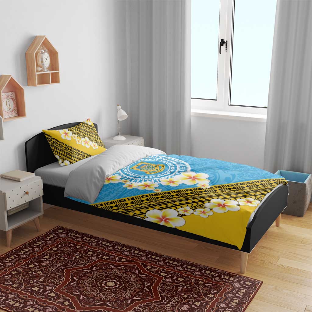 Tuvalu Plumeria Flowers Bedding Set Polynesian Tribal Pattern LT9 - Polynesian Pride