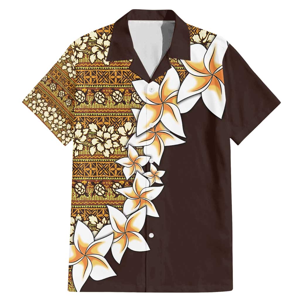 Vintage Hibiscus Turtle Pattern Family Matching Mermaid Dress and Hawaiian Shirt with Plumeria Half Style