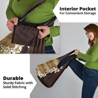 Vintage Hibiscus Turtle Pattern Grocery Bag with Plumeria Half Style