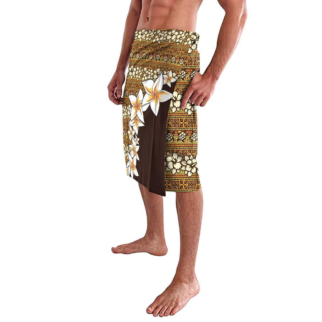 Vintage Hibiscus Turtle Pattern Lavalava with Plumeria Half Style