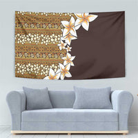 Vintage Hibiscus Turtle Pattern Tapestry with Plumeria Half Style