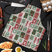 Mele Kalikimaka Hawaiian Quilt and Lei Patchwork Apron - Polynesian Pride