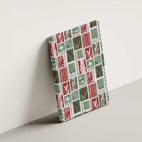 Mele Kalikimaka Hawaiian Quilt and Lei Patchwork Canvas Wall Art - Polynesian Pride