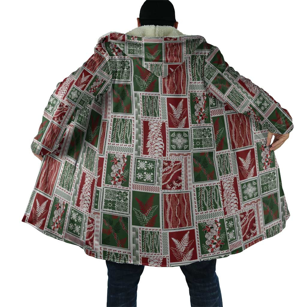 Mele Kalikimaka Hawaiian Quilt and Lei Patchwork Cloak - Polynesian Pride