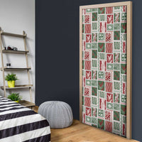 Mele Kalikimaka Hawaiian Quilt and Lei Patchwork Door Cover - Polynesian Pride