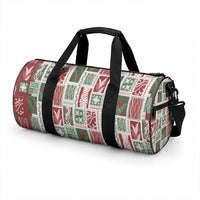 Mele Kalikimaka Hawaiian Quilt and Lei Patchwork Duffle Bag LT9 - Polynesian Pride
