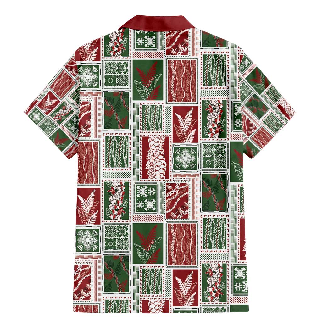 Mele Kalikimaka Hawaiian Quilt and Lei Patchwork Family Matching Mermaid Dress and Hawaiian Shirt - Polynesian Pride