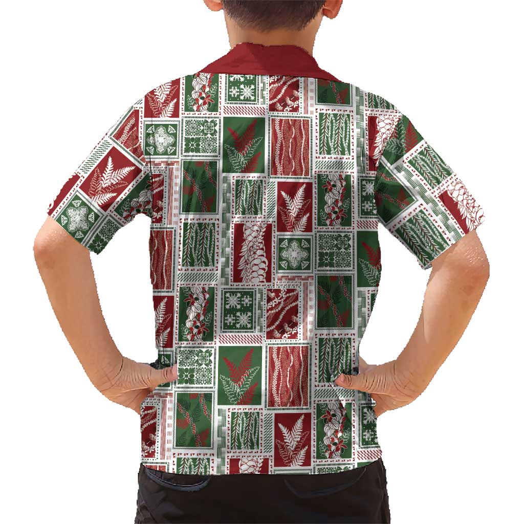 Mele Kalikimaka Hawaiian Quilt and Lei Patchwork Family Matching Puletasi and Hawaiian Shirt LT9 - Polynesian Pride