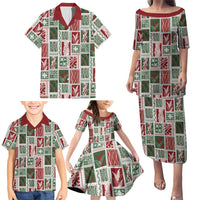 Mele Kalikimaka Hawaiian Quilt and Lei Patchwork Family Matching Puletasi and Hawaiian Shirt LT9 - Polynesian Pride