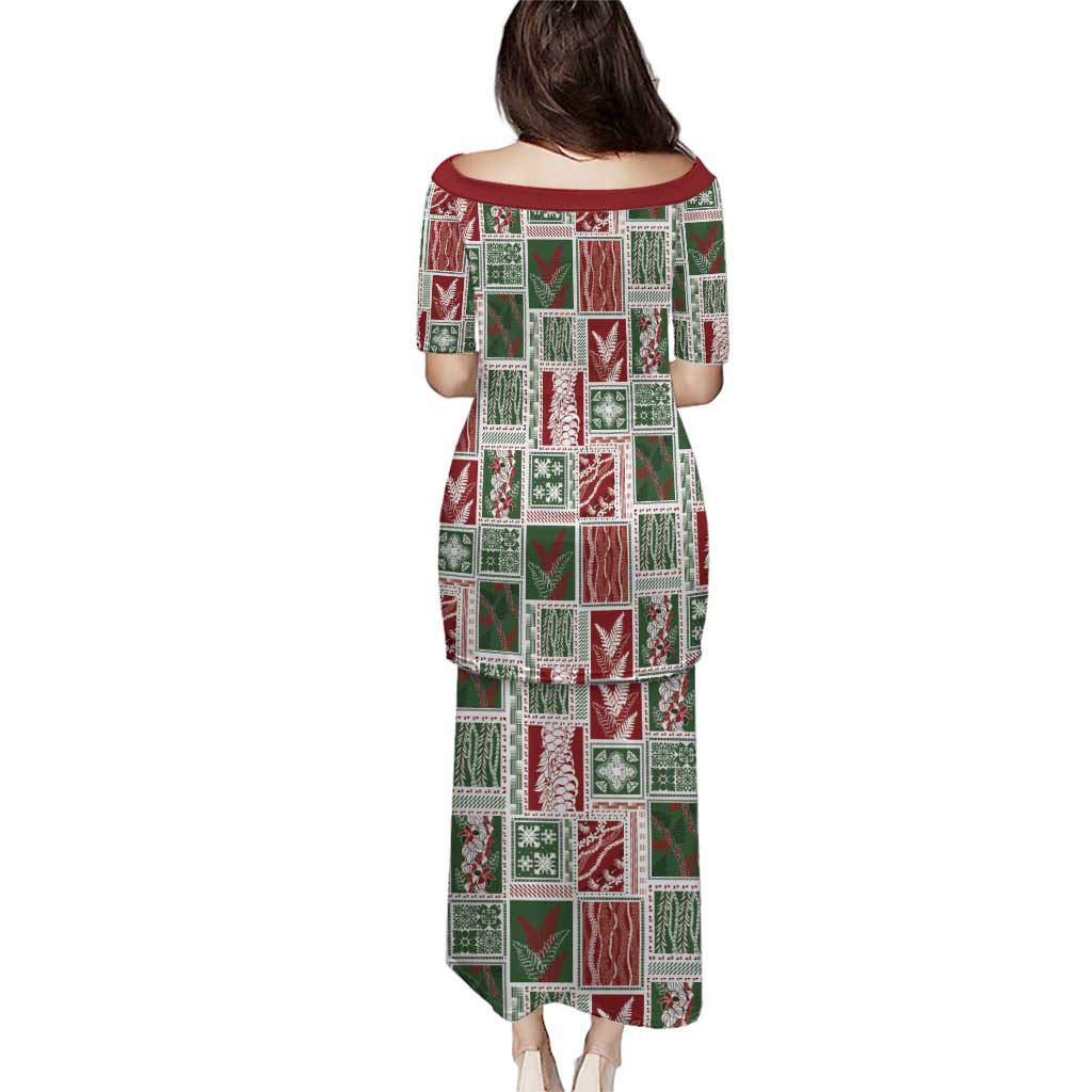 Mele Kalikimaka Hawaiian Quilt and Lei Patchwork Family Matching Puletasi and Hawaiian Shirt LT9 - Polynesian Pride