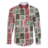 Mele Kalikimaka Hawaiian Quilt and Lei Patchwork Family Matching Short Sleeve Bodycon Dress and Hawaiian Shirt - Polynesian Pride