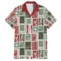 Mele Kalikimaka Hawaiian Quilt and Lei Patchwork Hawaiian Shirt - Polynesian Pride