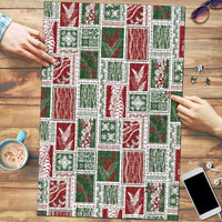 Mele Kalikimaka Hawaiian Quilt and Lei Patchwork Puzzle - Polynesian Pride