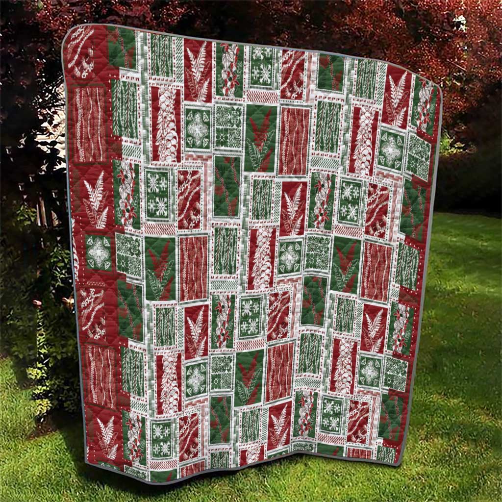 Mele Kalikimaka Hawaiian Quilt and Lei Patchwork Quilt - Polynesian Pride