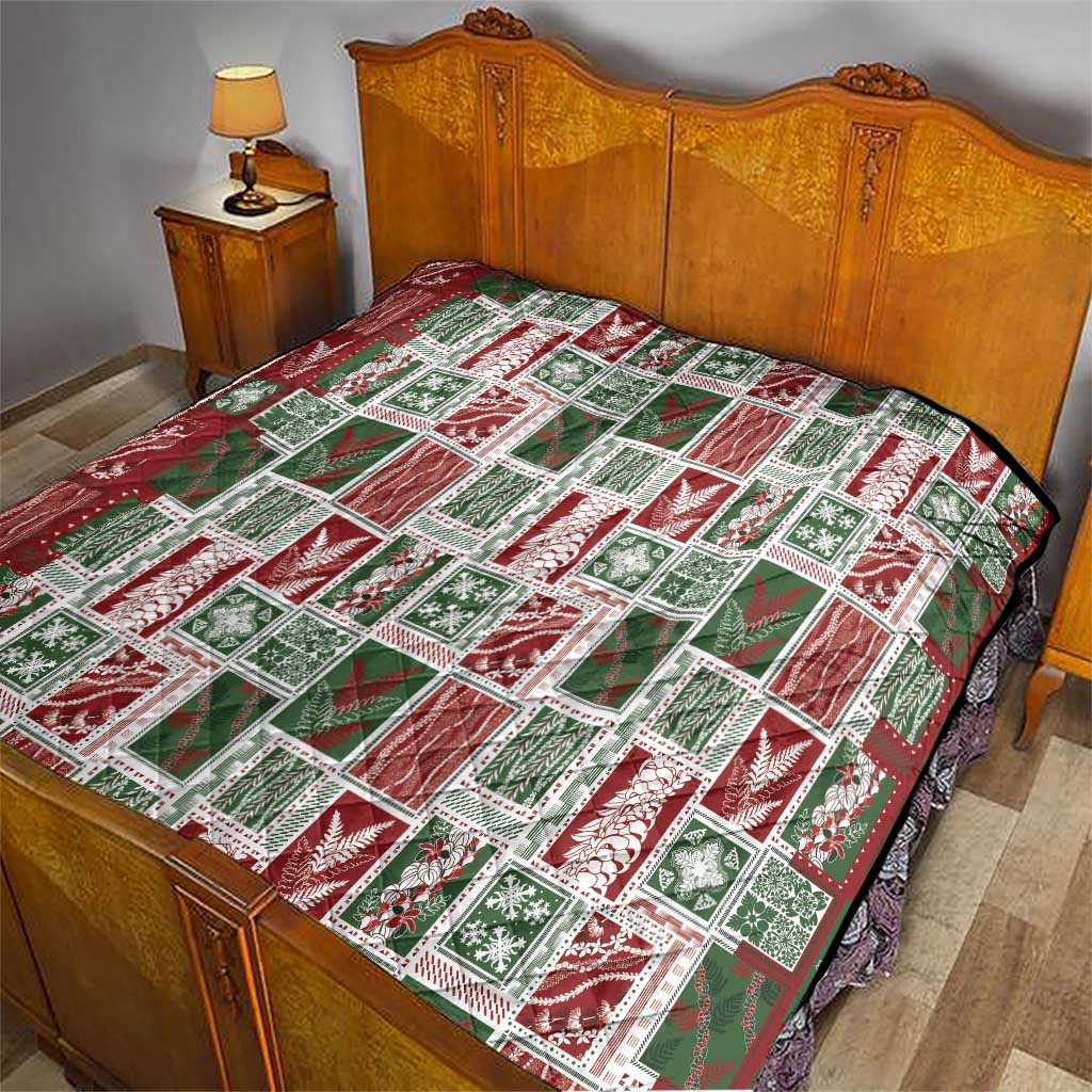 Mele Kalikimaka Hawaiian Quilt and Lei Patchwork Quilt - Polynesian Pride