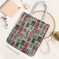 Mele Kalikimaka Hawaiian Quilt and Lei Patchwork Tote Bag - Polynesian Pride