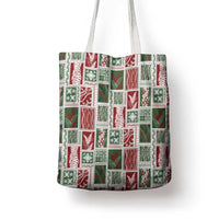 Mele Kalikimaka Hawaiian Quilt and Lei Patchwork Tote Bag - Polynesian Pride