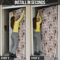 Vintage Aloha Block Quilt Door Cover Beige Inspired Lei Motifs - Polynesian Pride