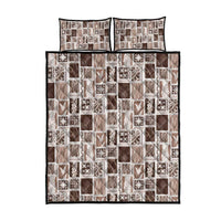 Vintage Aloha Block Quilt Quilt Bed Set Beige Inspired Lei Motifs - Polynesian Pride