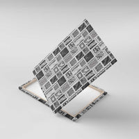 Vintage Aloha Block Quilt Canvas Wall Art Black Inspired Lei Motifs - Polynesian Pride