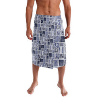 Vintage Aloha Block Quilt Lavalava Blue Inspired Lei Motifs - Polynesian Pride