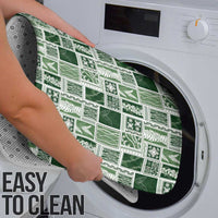 Vintage Aloha Block Quilt Bathroom Set Green Inspired Lei Motifs - Polynesian Pride