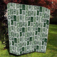 Vintage Aloha Block Quilt Quilt Green Inspired Lei Motifs - Polynesian Pride