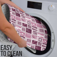 Vintage Aloha Block Quilt Bathroom Set Pink Inspired Lei Motifs - Polynesian Pride