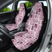 Vintage Aloha Block Quilt Car Seat Cover Pink Inspired Lei Motifs - Polynesian Pride