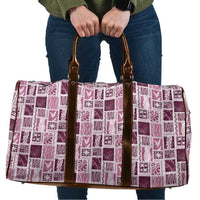 Vintage Aloha Block Quilt Travel Bag Pink Inspired Lei Motifs - Polynesian Pride