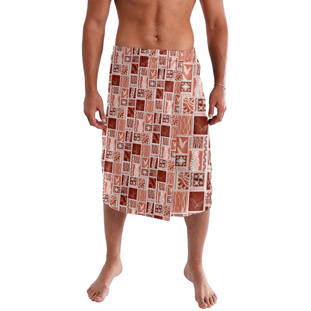 Vintage Aloha Block Quilt Lavalava Red Inspired Lei Motifs - Polynesian Pride