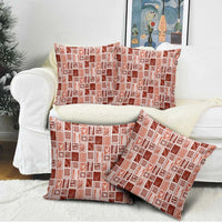 Vintage Aloha Block Quilt Pillow Cover Red Inspired Lei Motifs - Polynesian Pride