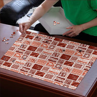 Vintage Aloha Block Quilt Puzzle Red Inspired Lei Motifs LT9 - Polynesian Pride