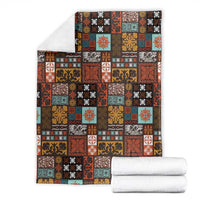 Vintage Hawaiian Quilting Patterns Blanket Brown Style Tribal Fabric Patchwork - Polynesian Pride